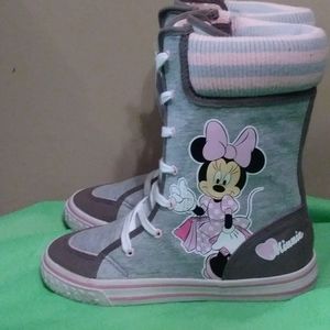 Disney Minnie Mouse High Top Sneakers Size 1